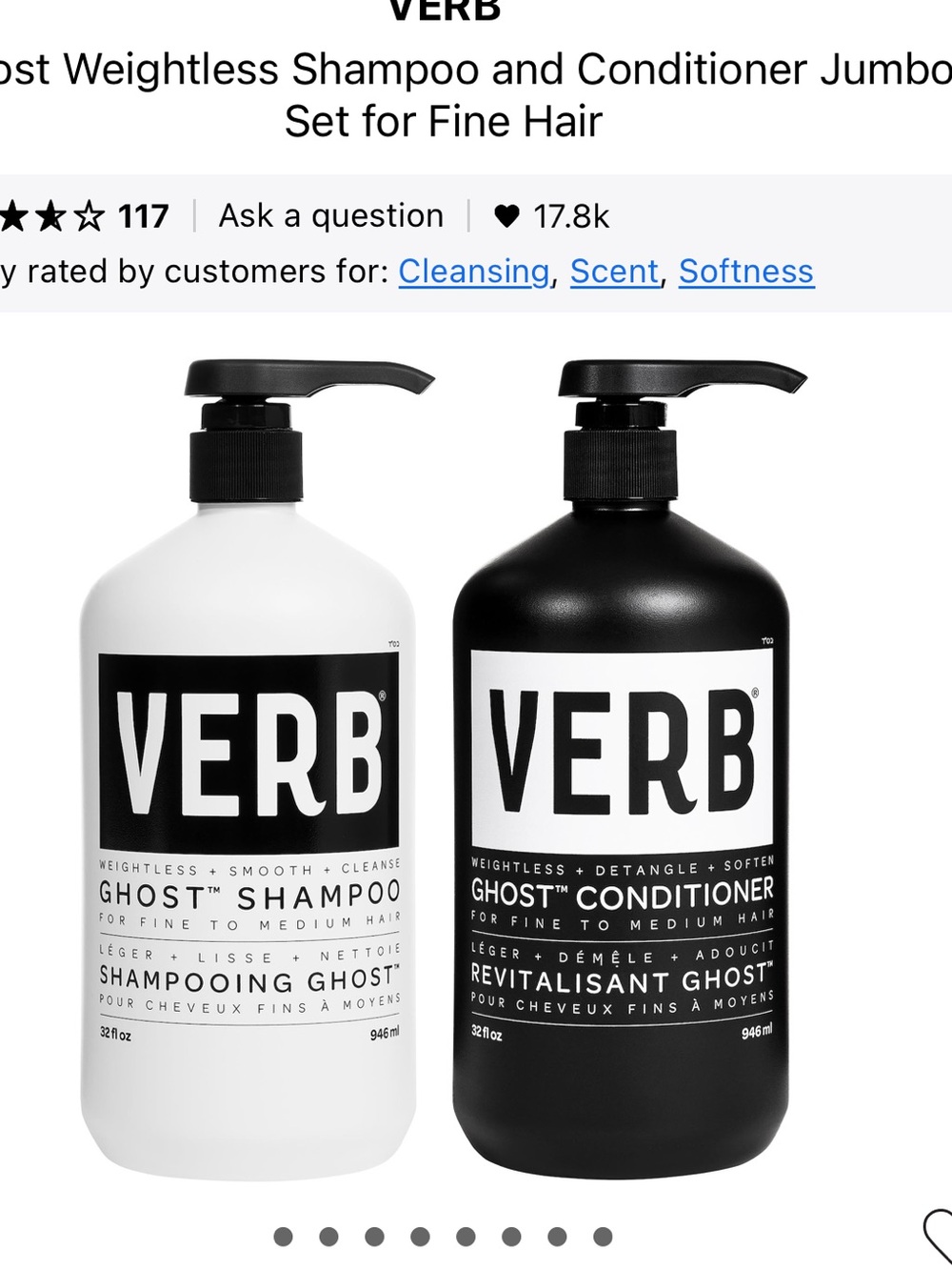 Verb Ghost Weightless Shampoo – White